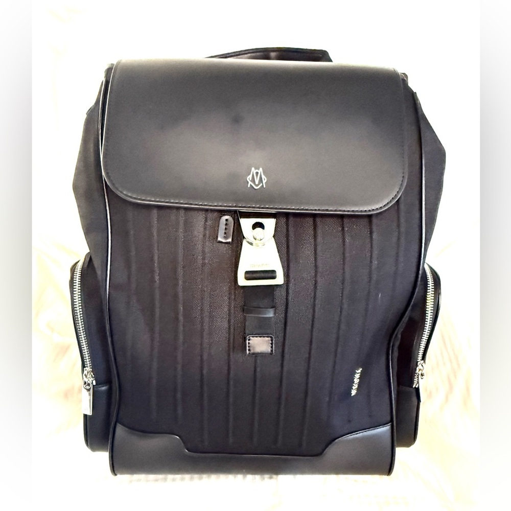 Rimowa Never Still Flap Black Backpack Large Canvas Leather Brand New
